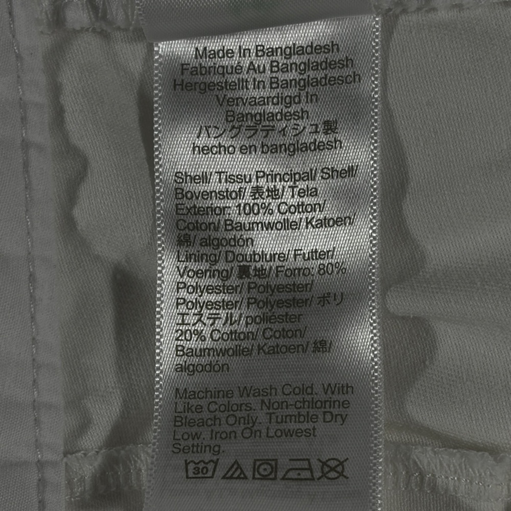 J. Crew womens white basic flat front 5" inseam Bermuda shorts - size 14 - Picture 6 of 10
